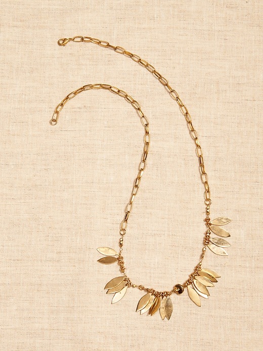 Aureus + Argent &#124 Brass Leaves Chain Necklace