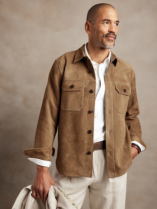 Heritage Suede Expedition Shirt | Banana Republic