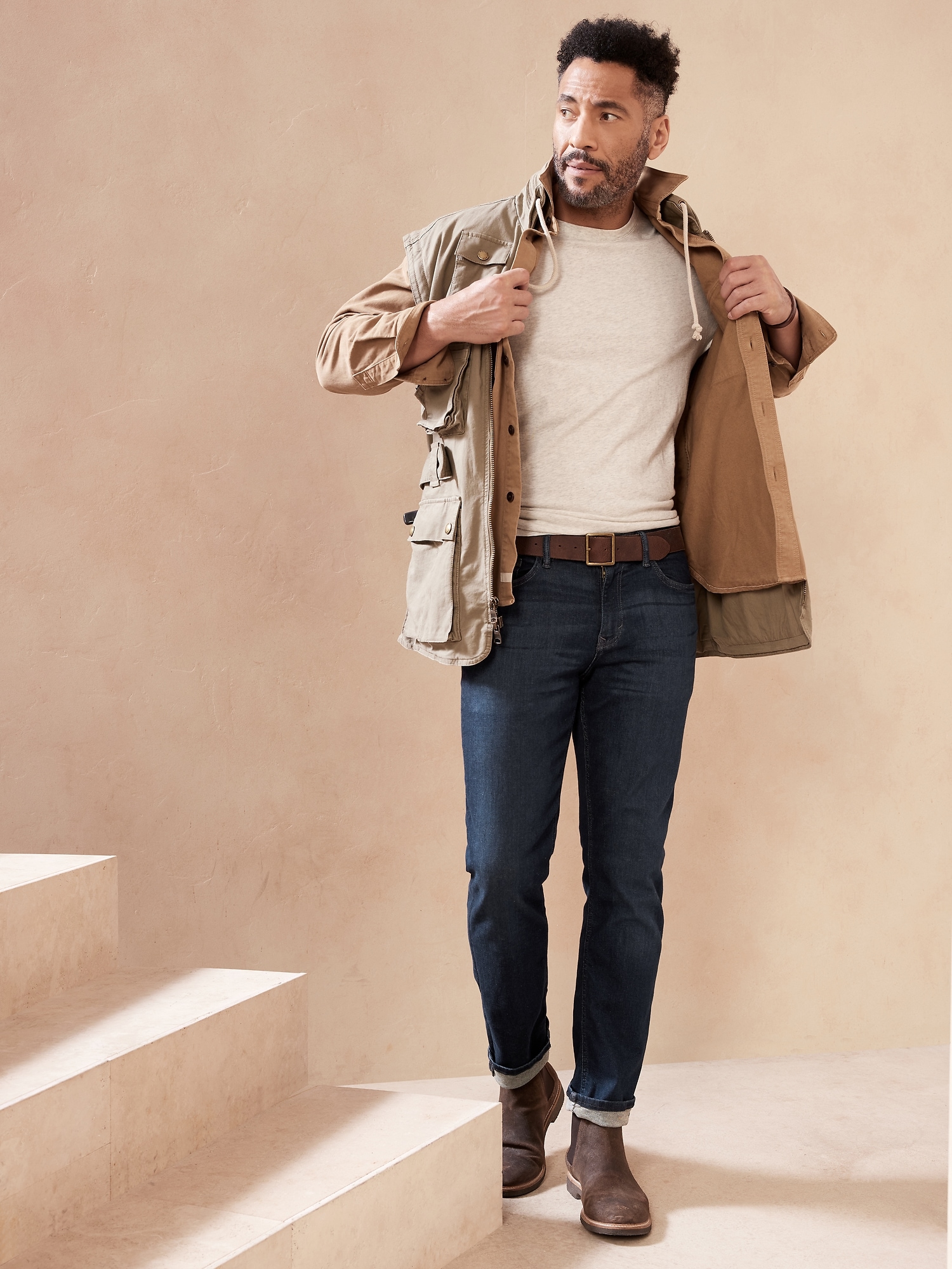 Banana Republic - Rapid Movement Chinos, they're Fall's best pants. Why?  Incredible stretch & recovery, stain & water resistance, tons of styles &  colors. What more do you need? http://brstyl.es/2xpOgvG #BRMens |