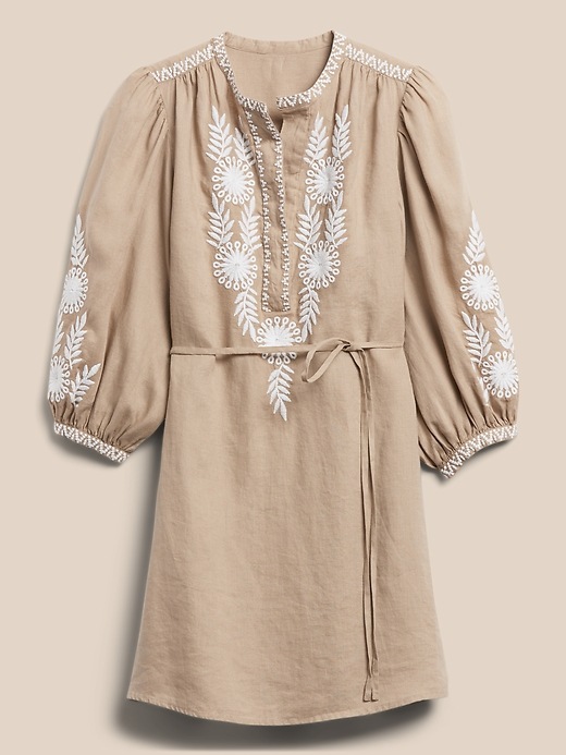 Image number 4 showing, Embroidered Linen Dress