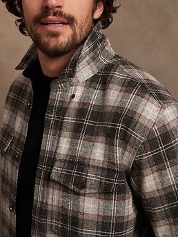 standard fit donegal flannel shirt