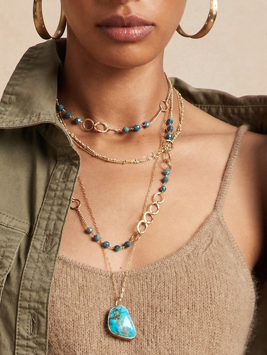 Sonora Turquoise Pendant Necklace &#124 Aureus + Argent