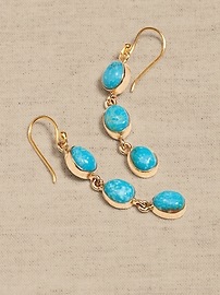 Turquoise Triple Drop Earrings &#124 Aureus + Argent