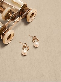 Pearl Drop Earrings &#124 Aureus + Argent