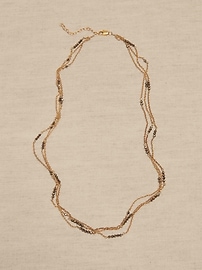 Triple Strand Gemstone Necklace &#124 Aureus + Argent