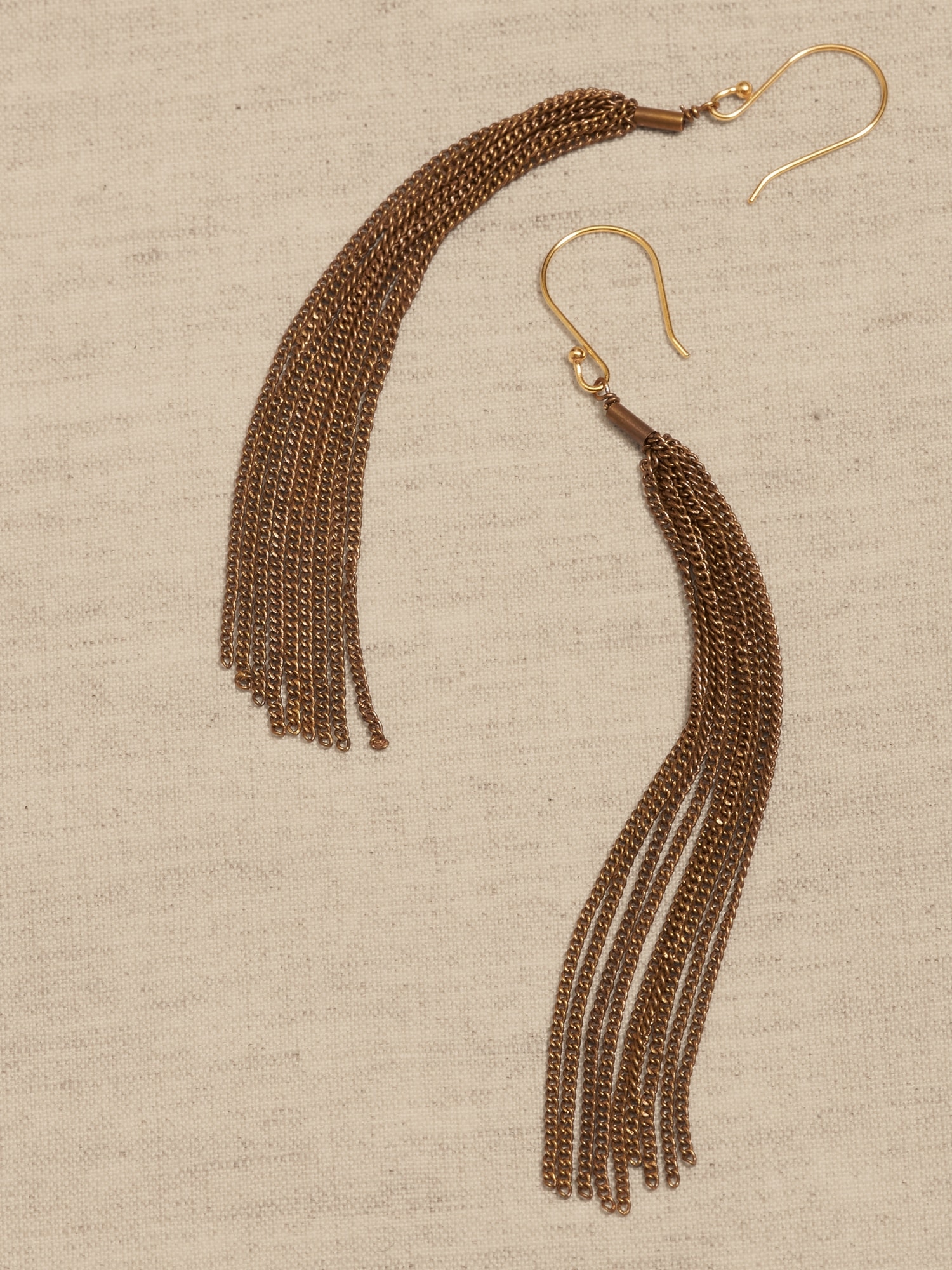 Chain Tassel Earrings &#124 Aureus + Argent