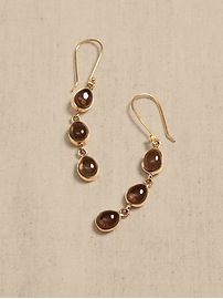Triple Stone Dangle Earrings &#124 Aureus + Argent