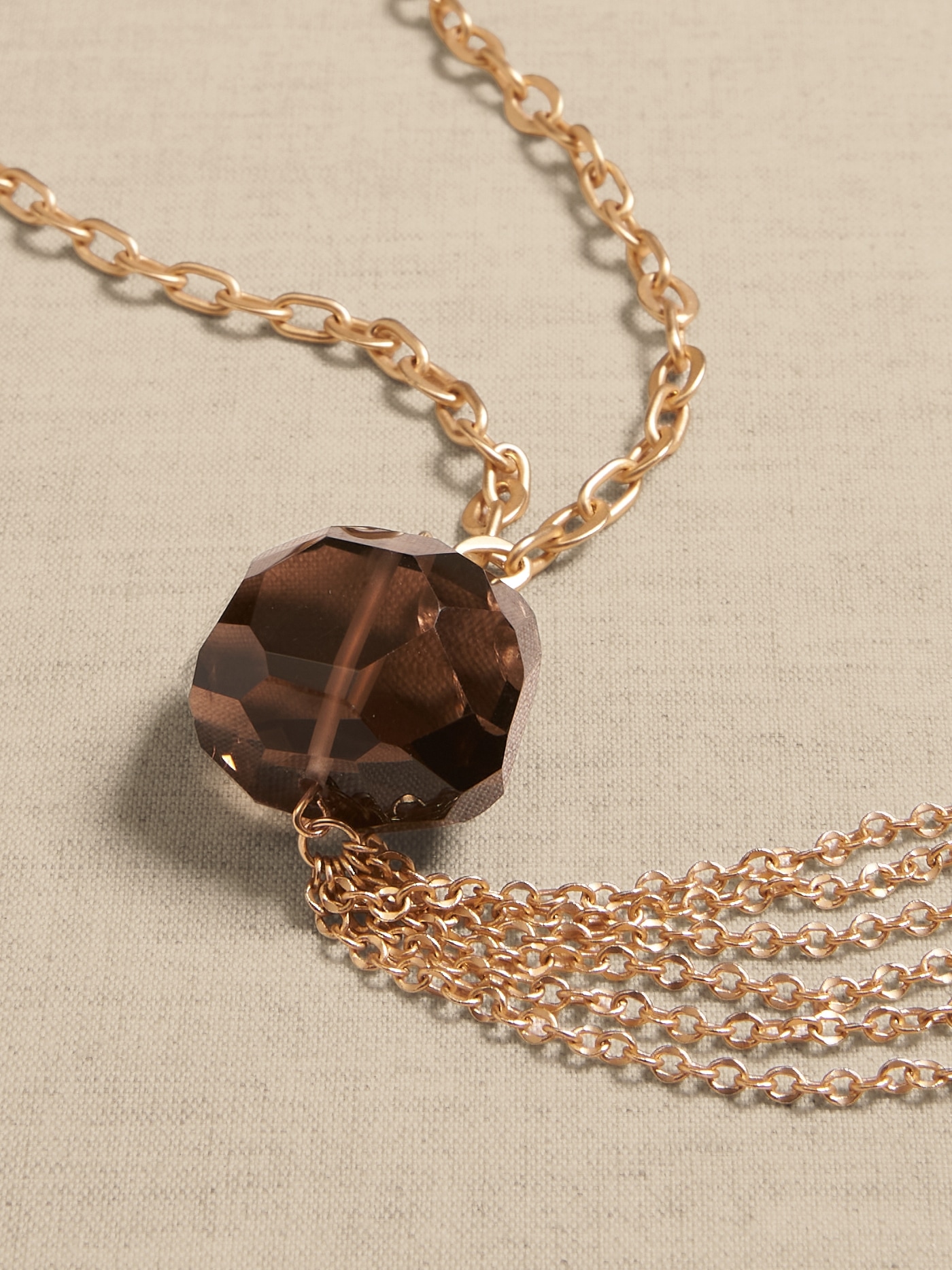 Grand Crystal Tassel Necklace &#124 Aureus + Argent
