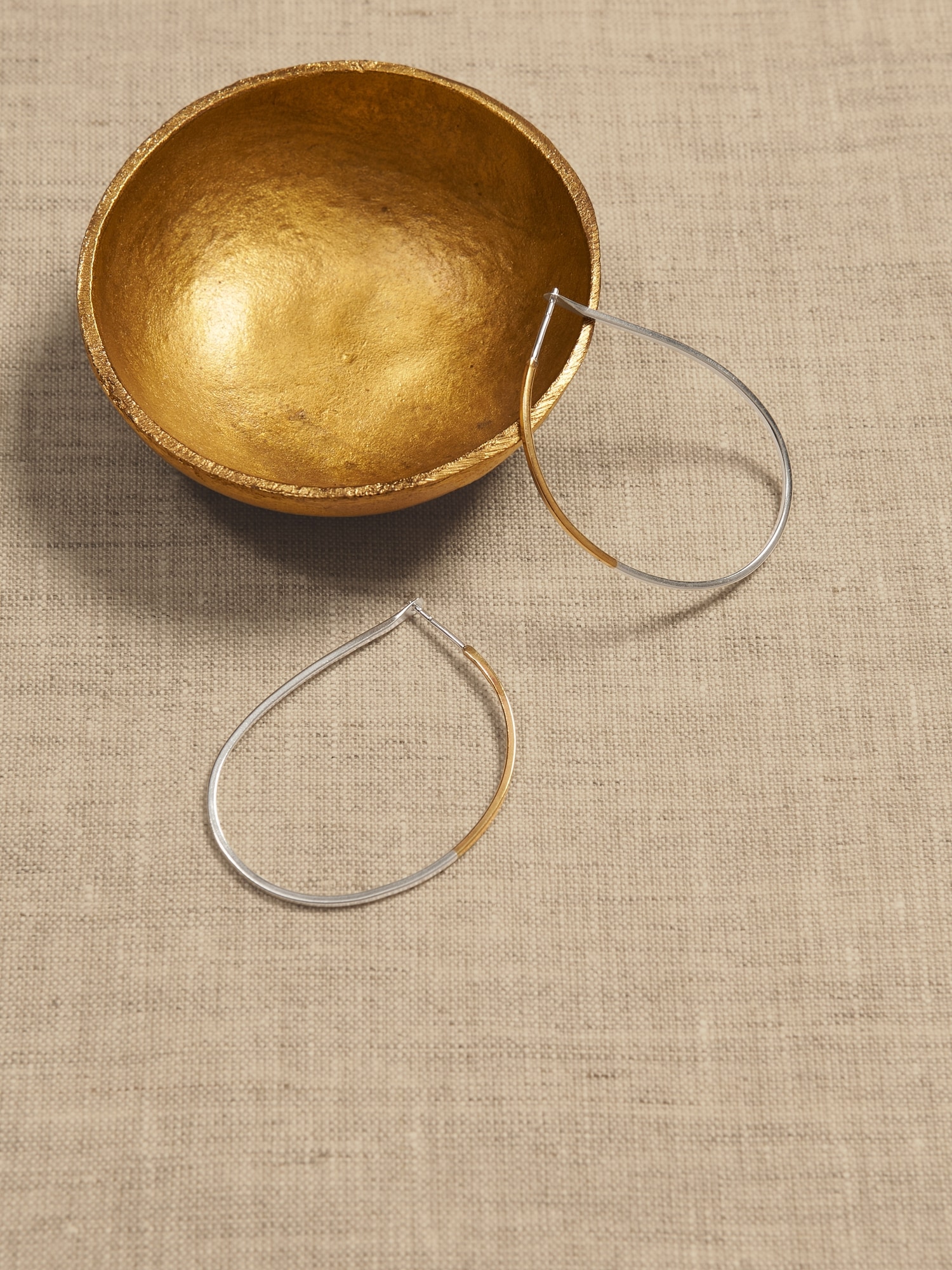 Lina Oval Hoop Earrings &#124 Aureus + Argent