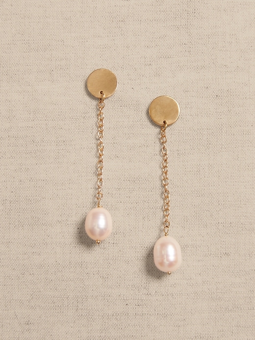 Pearl & Chain Earrings &#124 Aureus + Argent