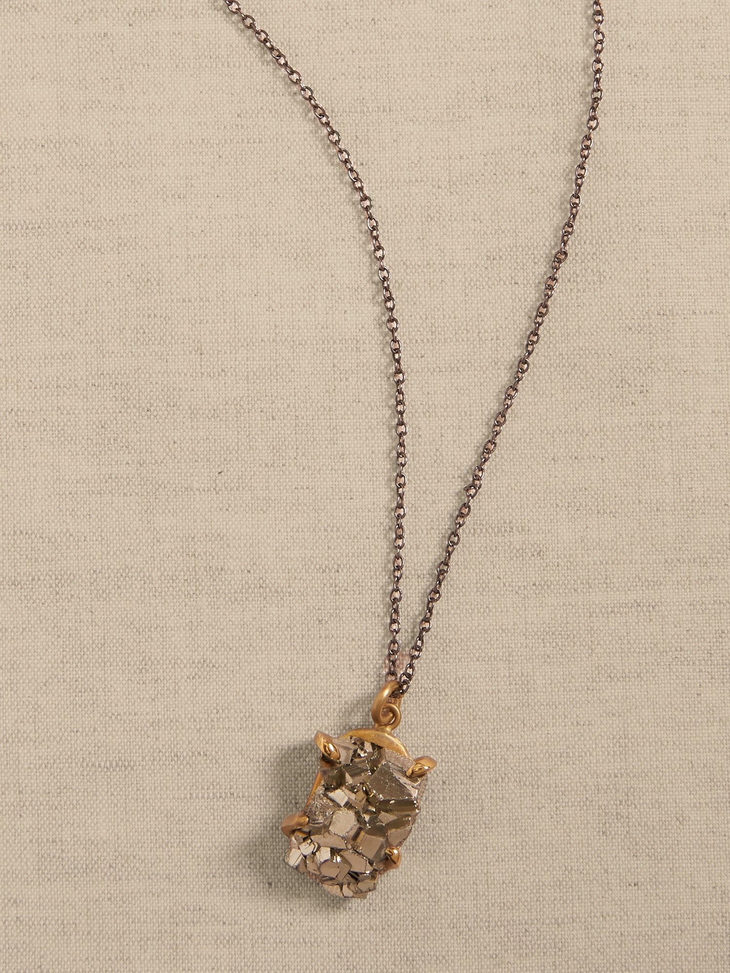 Pyrite Pendant Necklace &#124 Aureus + Argent
