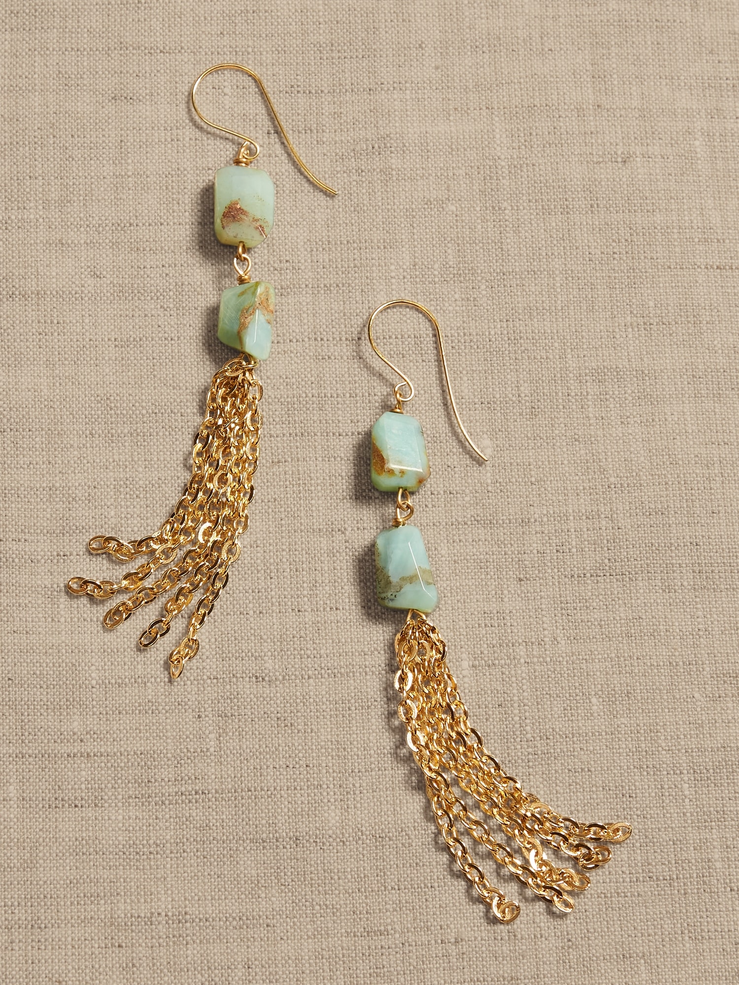 Peruvian Opal Tassel Earrings &#124 Aureus + Argent