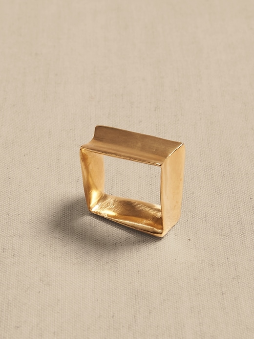 Modern Square Ring Brass &#124 Aureus + Argent