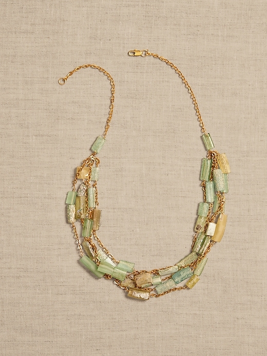 Roman Glass Bib Necklace &#124 Aureus + Argent