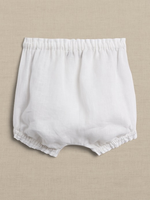 Image number 4 showing, Baby Embroidered Linen Shorts