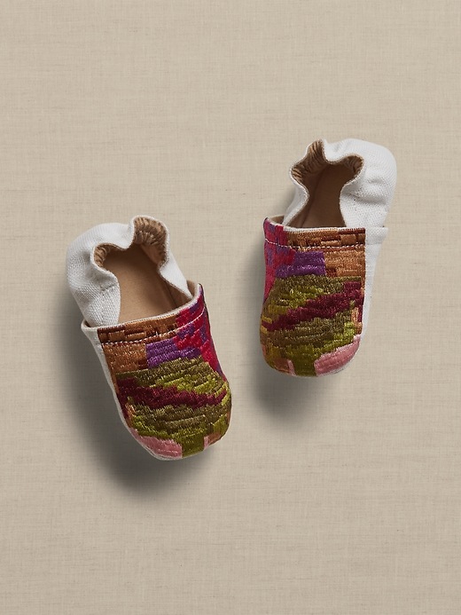 Image number 1 showing, Baby Embroidered Slippers
