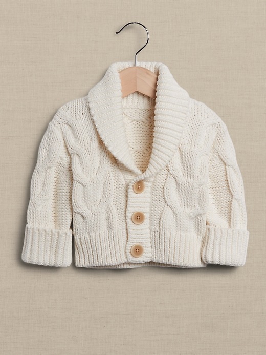 Image number 1 showing, Baby Cable-Knit Cardigan Sweater