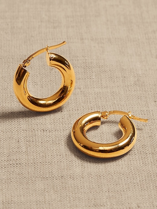 Ravena Mini Hoop Earrings Aureus + Argent Banana Republic