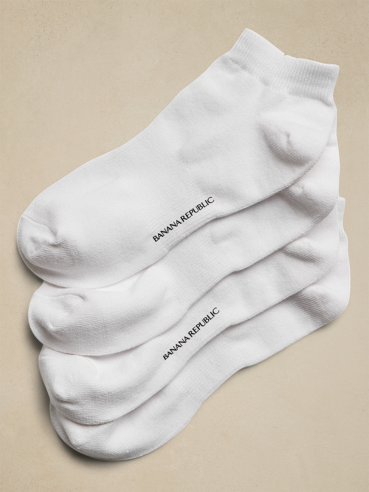 Banana Republic Ankle Sock 2-Pack With Coolmax® Technology white. 1