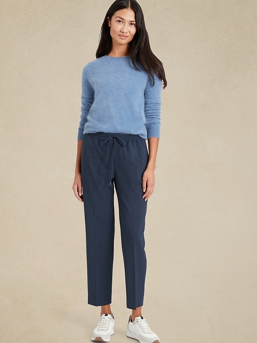 Washable Wool-Blend Pull-On Pant | Banana Republic