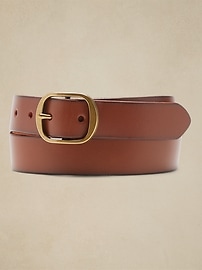 Oval Buckle Leather Belt | Banana Republic