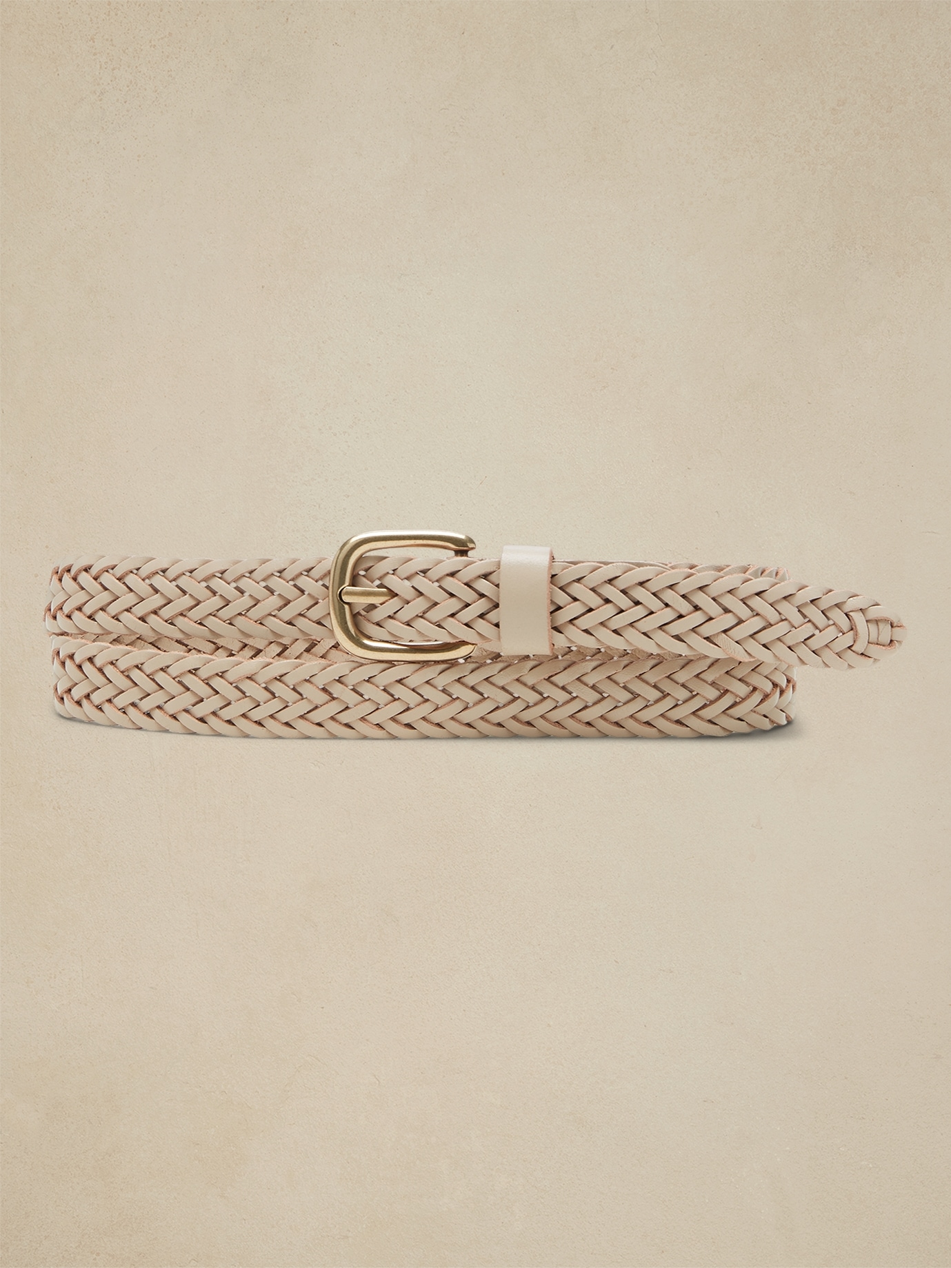 Black Skinny Braided Belt with Bronze, Silver and Brass Micro