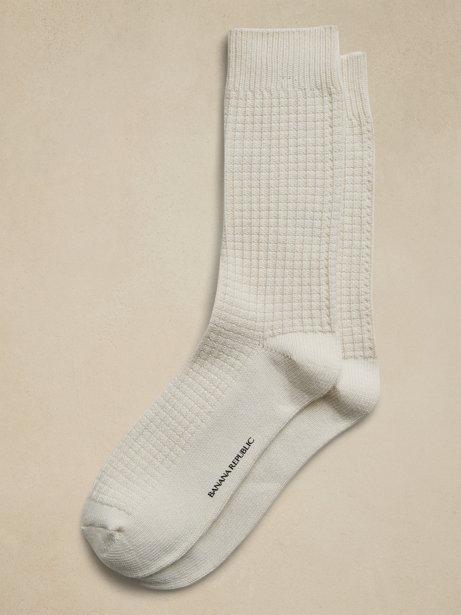 Waffle Knit Crew Sock Banana Republic