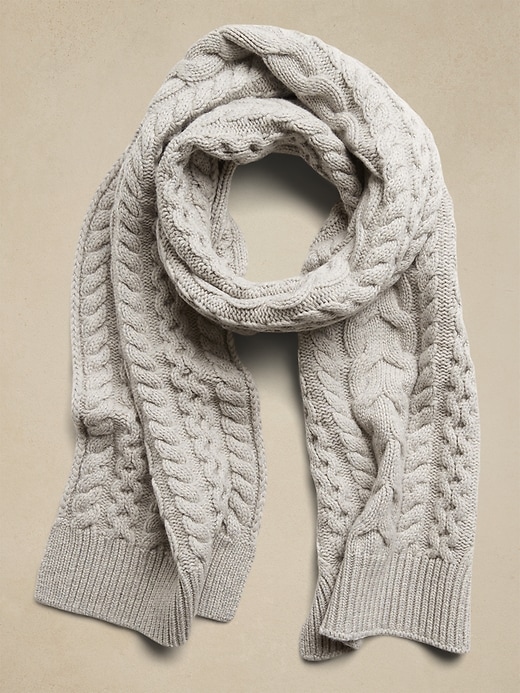 Cable Cashmere Scarf | Banana Republic