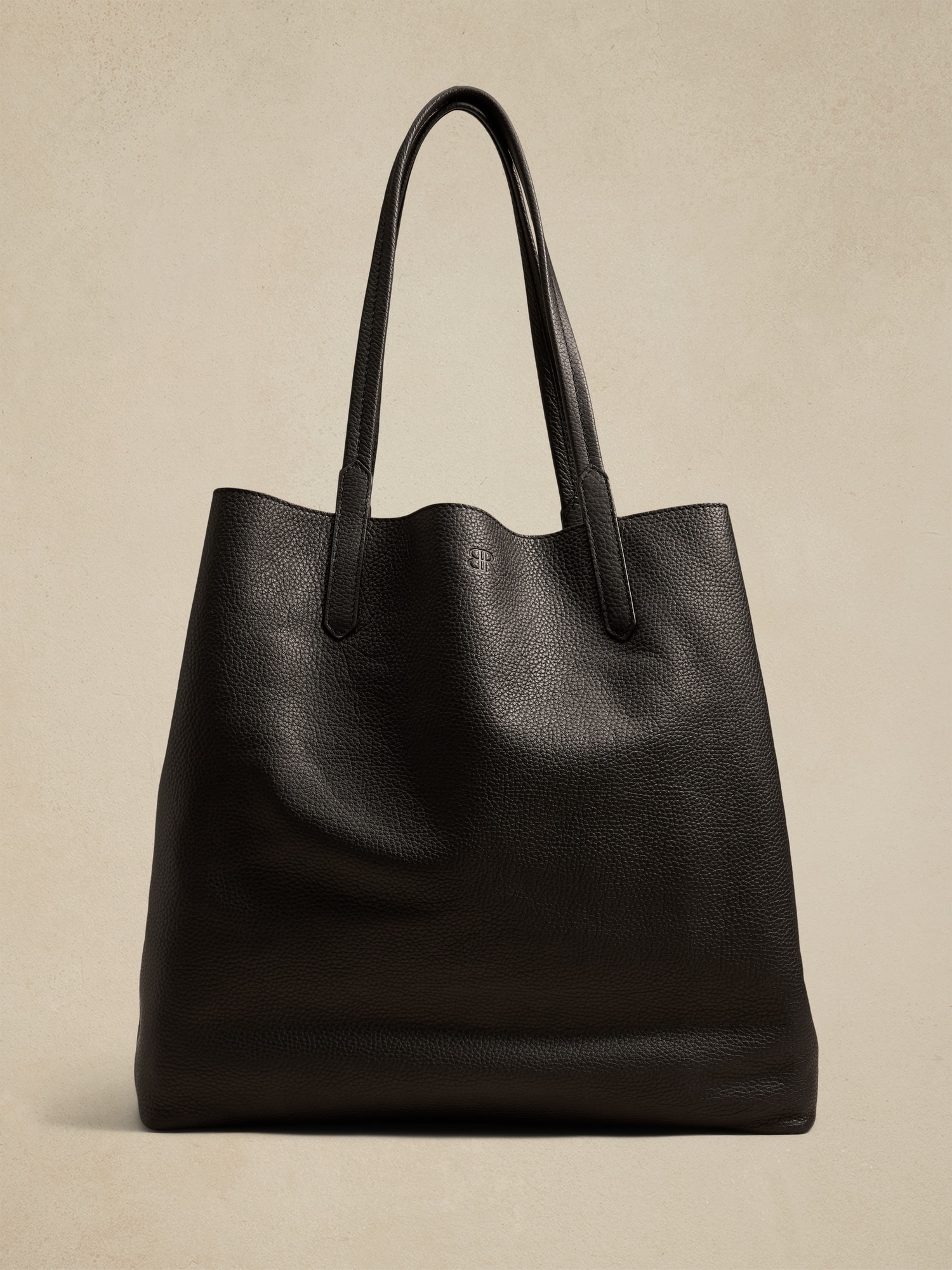 East-West Leather Tote