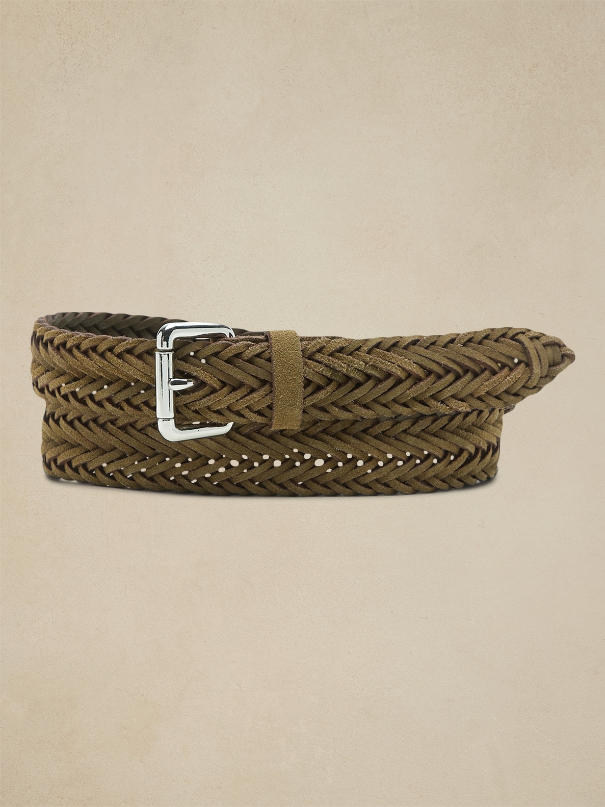 Suede Braided Belt | Banana Republic