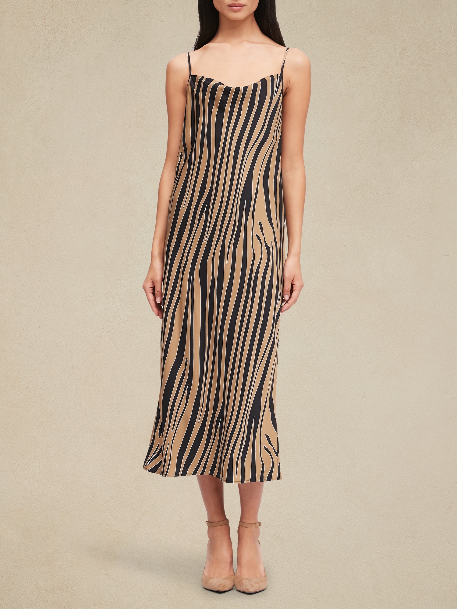 Zebra Print Slip Dress | Banana Republic