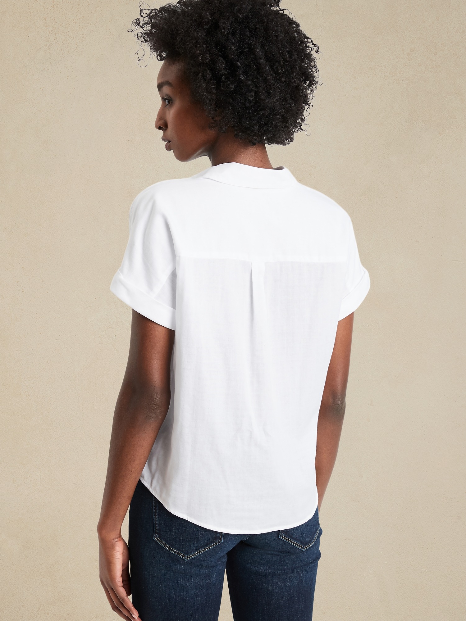 banana republic gauze shirt