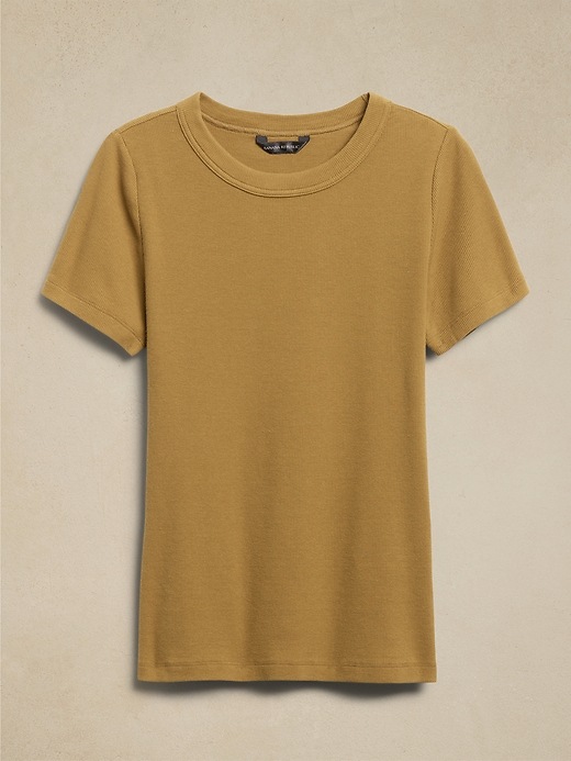 Image number 6 showing, Ribbed Shrunken T-Shirt