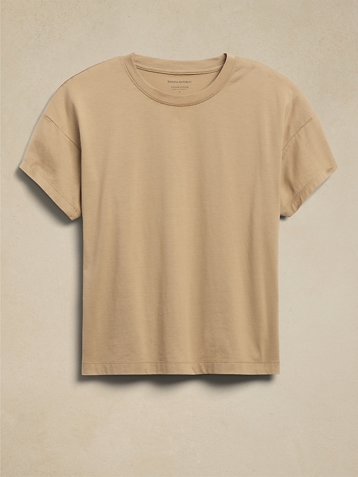 Image number 4 showing, SUPIMA® Boxy Crop T-Shirt