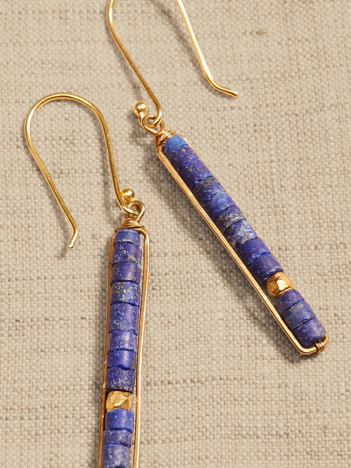 Delicate Peapod Drop Linear Earrings Aureus + Argent Banana Republic