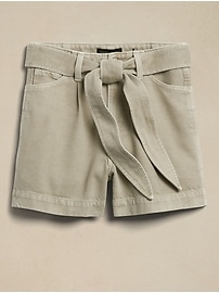 High-Rise Pleated 4" Jean Short