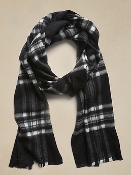 Plaid Wool Scarf