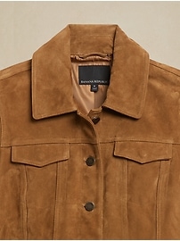 Suede Trucker Jacket | Banana Republic