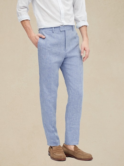 Slim Tapered Linen Suit Pant