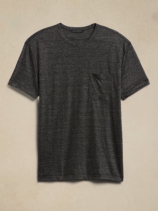 Linen Crew-Neck T-Shirt