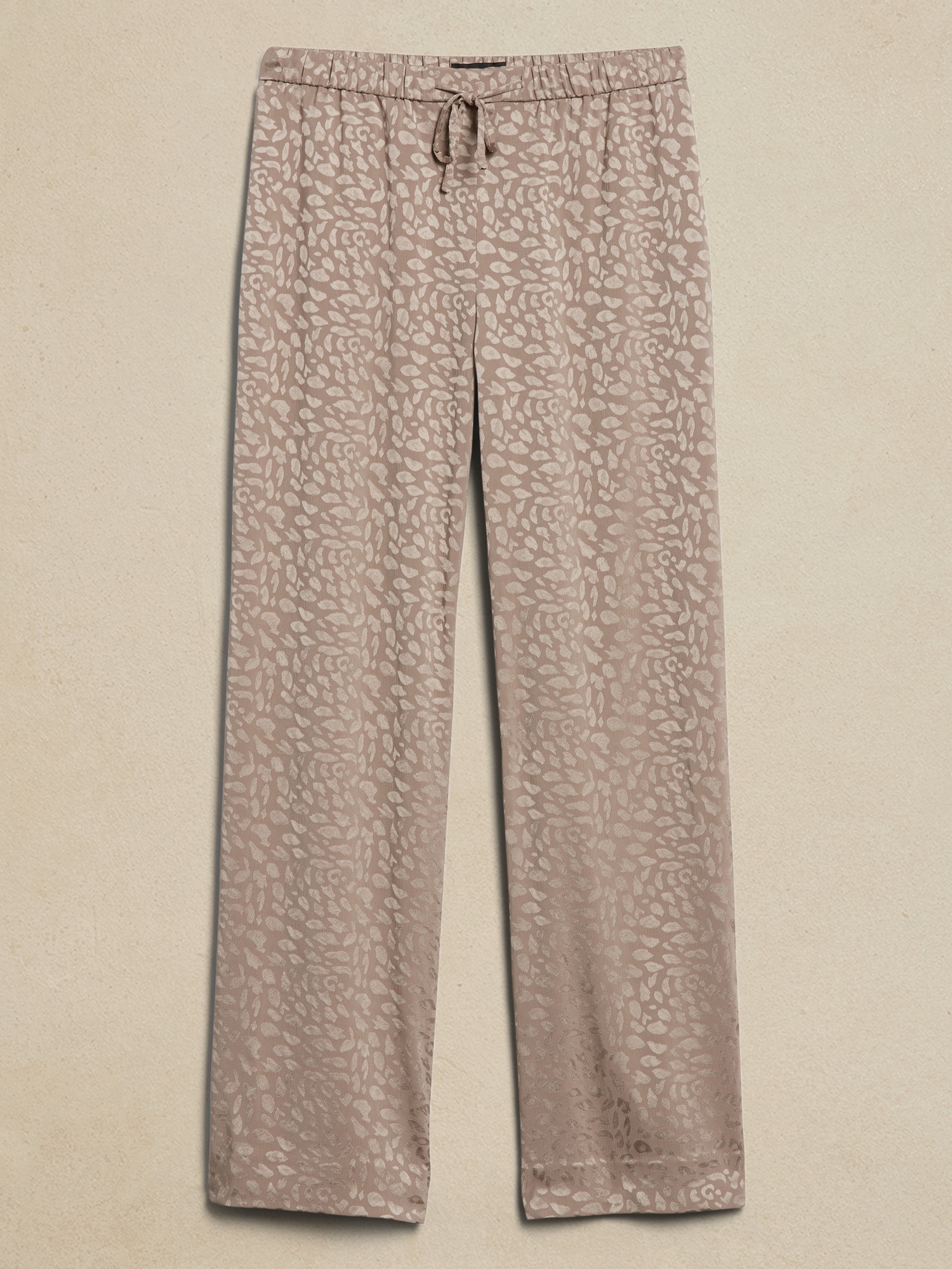 Wide-Leg Satin Pull-On Pant