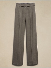 Wide-Leg Flannel Pant