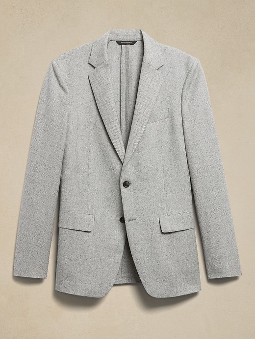 Image number 4 showing, Slim Flannel Suit Jacket in Responsible Wool