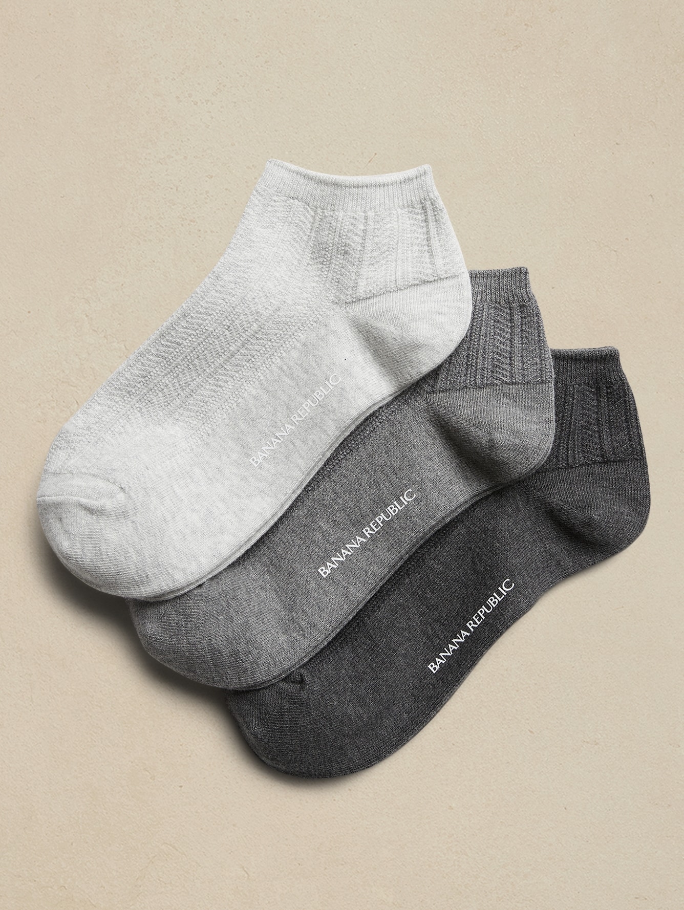 Textured Ankle Sock 3-Pack