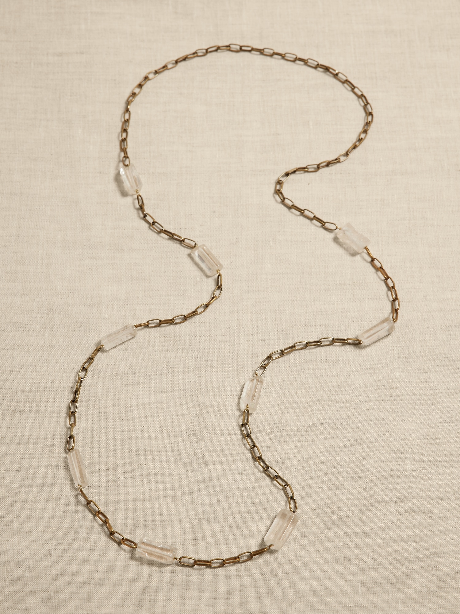 Kayla Crystal Long Chain Necklace &#124 Aureus + Argent