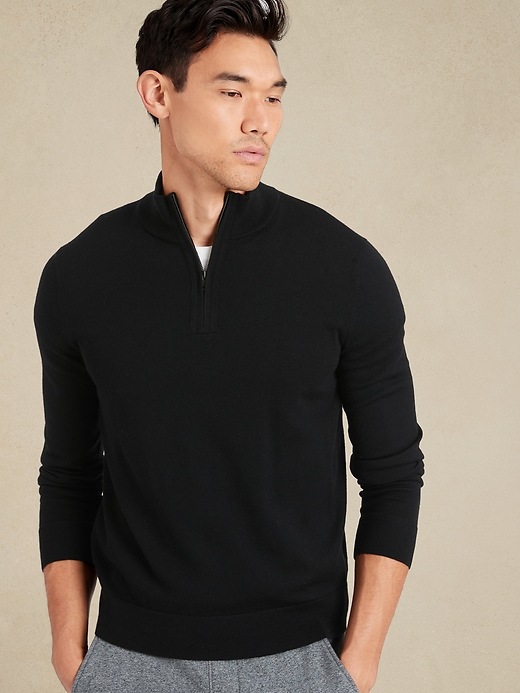 Merino Half-Zip Sweater | Banana Republic