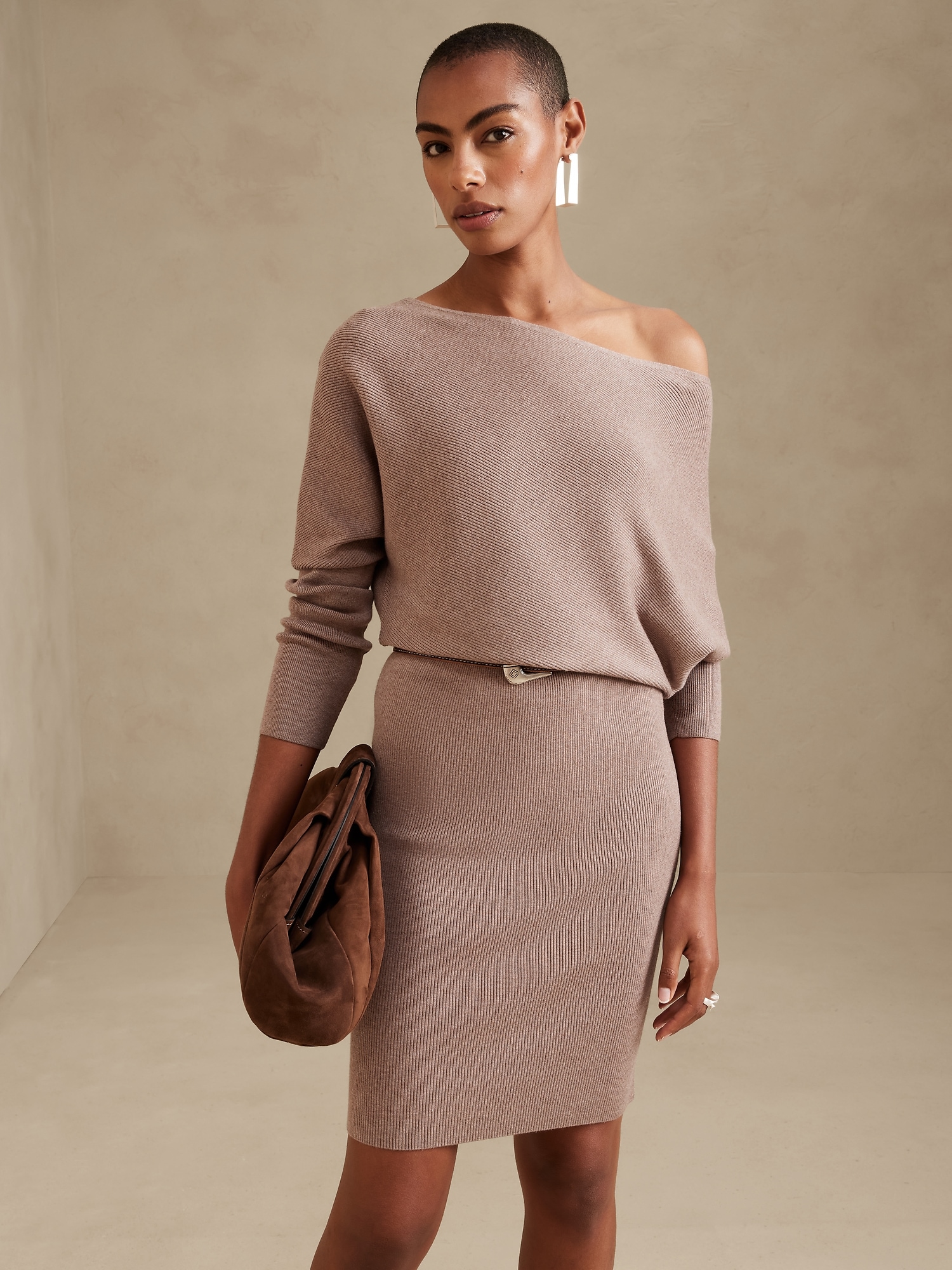 Colleta Off-Shoulder Sweater Dress