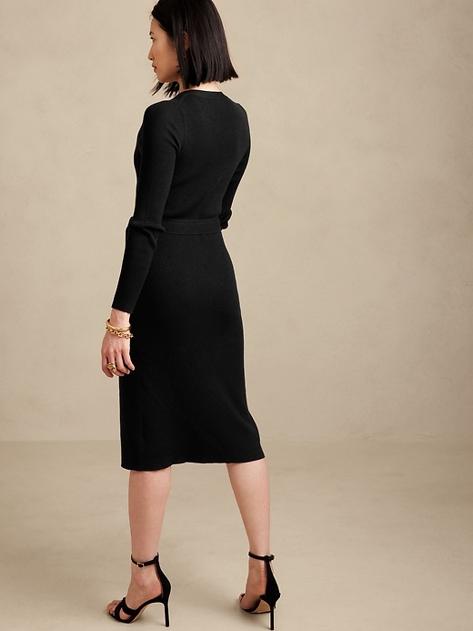 Image number 2 showing, Netta Ribbed Wrap Dress