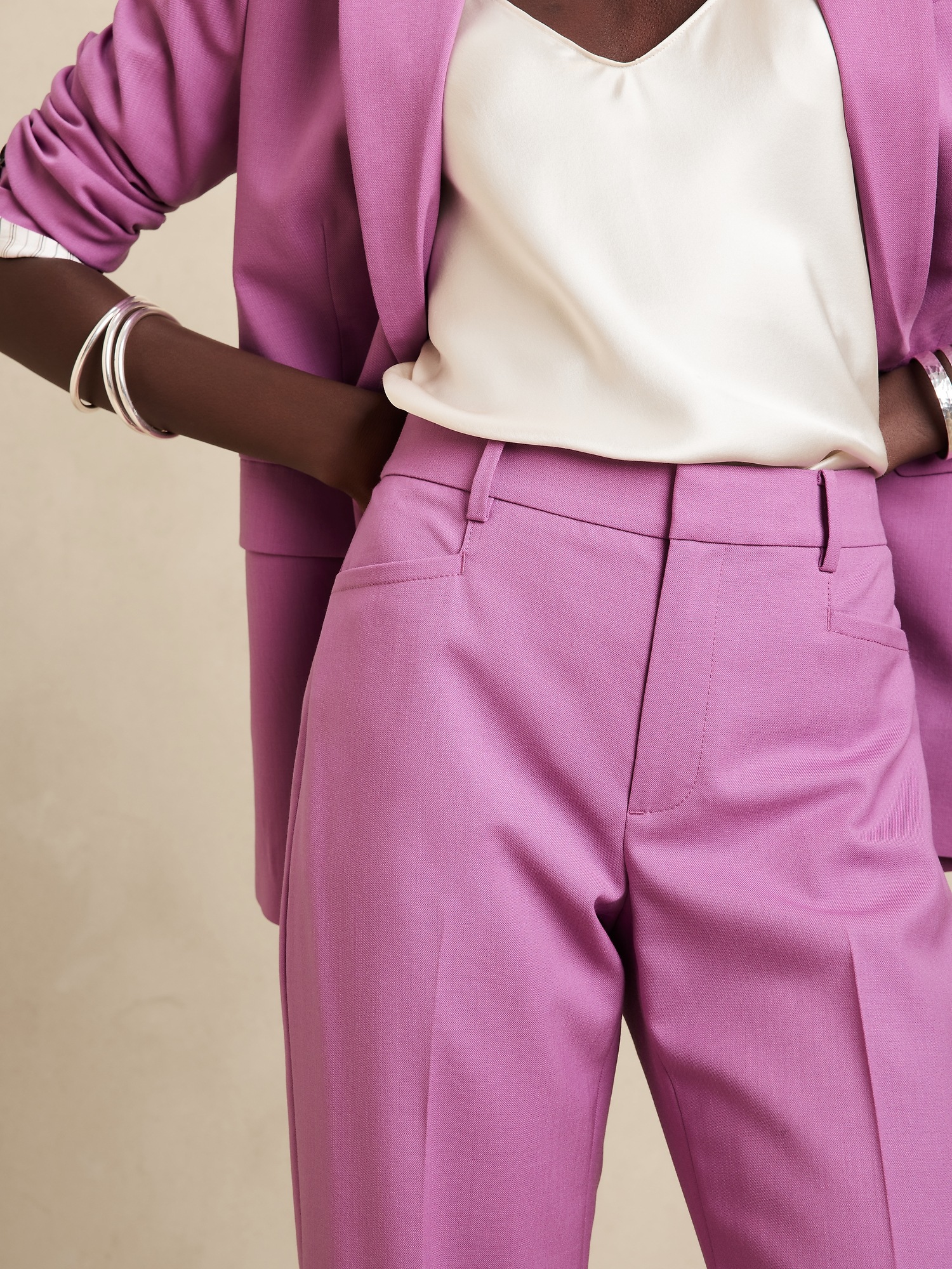 Siena Straight Wool Pant Banana Republic