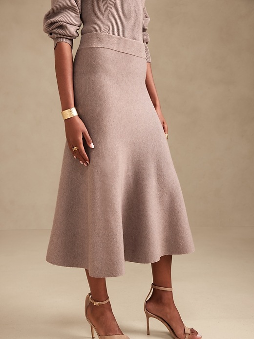 Asti Ribbed Sweater Skirt Banana Republic